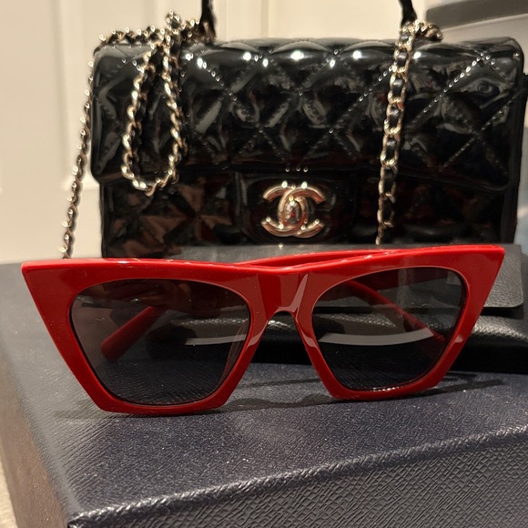 Celine Vibrant Red Cat-Eye Sunglasses